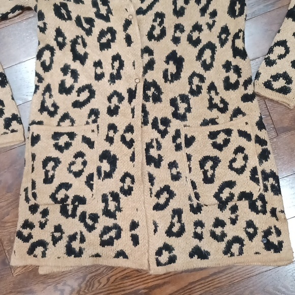 Olsen Cora Long Cardigan Sweater Golden Glam S M 8 - Picture 6 of 11